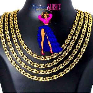 Gold Concave Anchor Necklace | NWT | Unisex | Modern Elegance